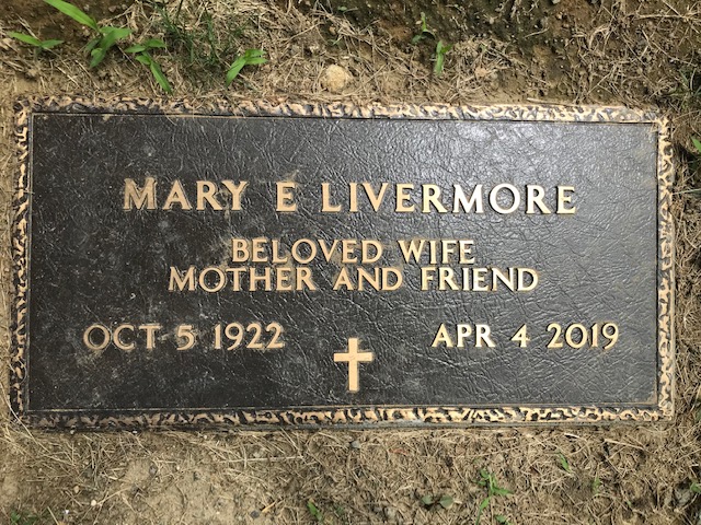 bronze grave marker plaque waterside cemetery marblehead