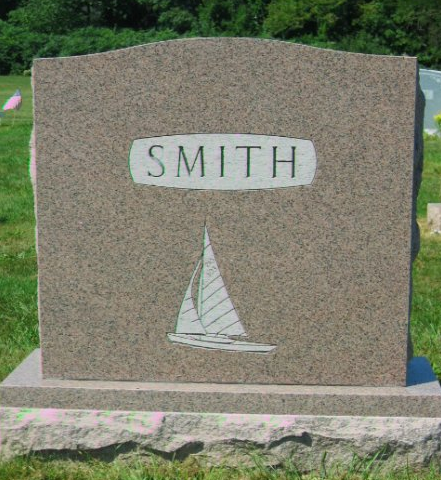 canadian pink custom sailboat design on headstone swampscott cemetery
