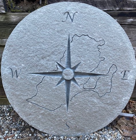 bluestone paver marblehead map outline compass rose